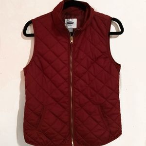 Burgundy Puffer Vest